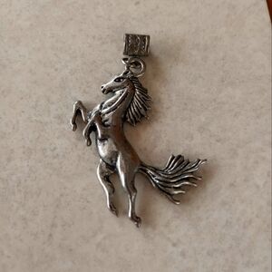Silver Plated Horse Pendant